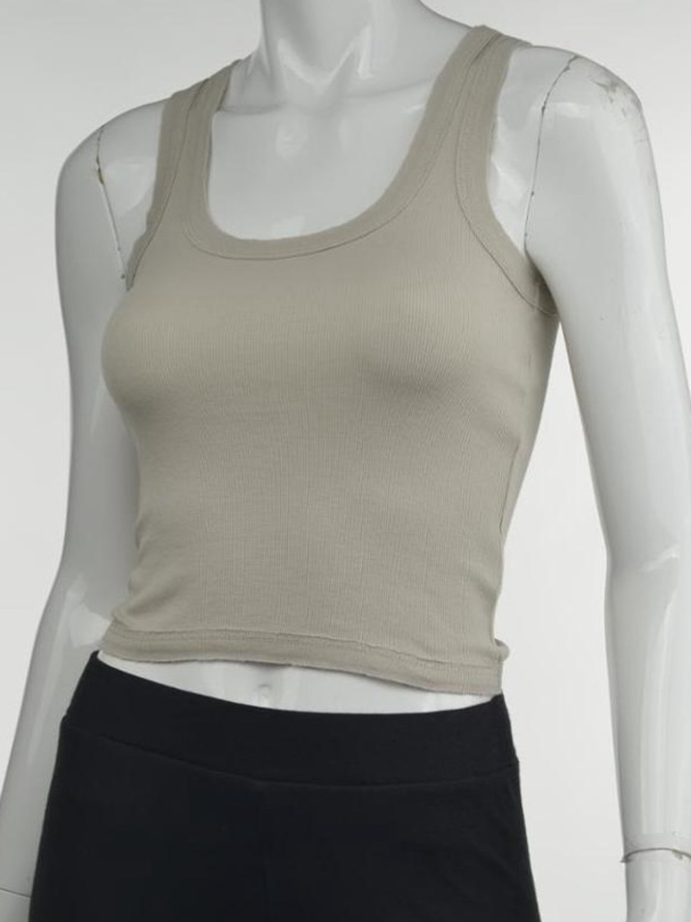 Crown Jewel  premium
Luxe Rib fabric Crop Scoop Distressed Tank Top Med